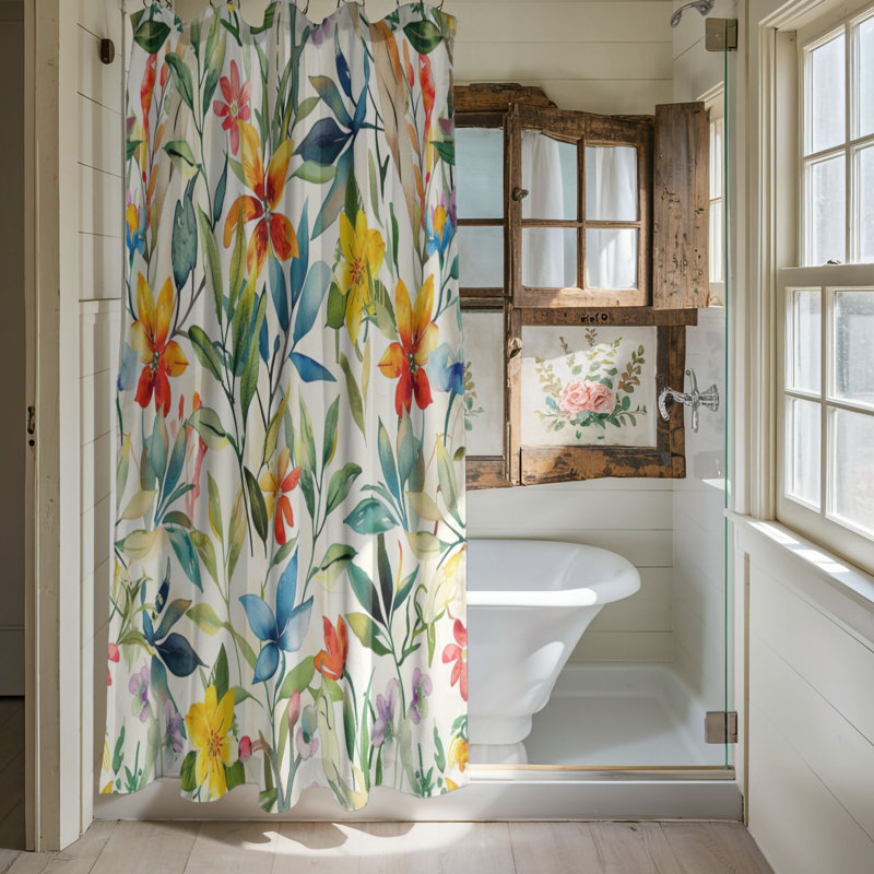 Spring Shades - Premium Shower Curtain, 74"H x 71"W