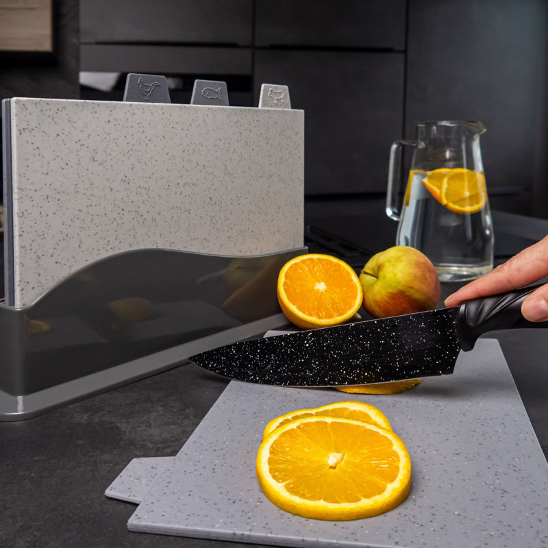 Saini 5 -Piece Plastic Chopping Board Set