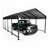 EASYHAWK 12 ft. W x 20 ft. D Galvanized Steel Carport with Sloped Roof-132685808
