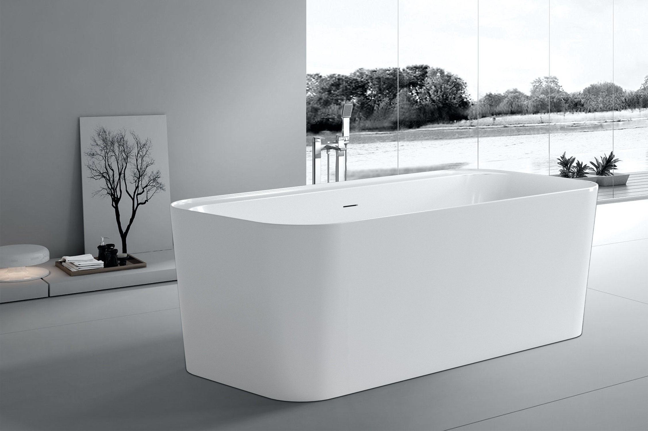 Vanity Art Cora 67 x 32 Freestanding Acrylic Bathtub & Reviews