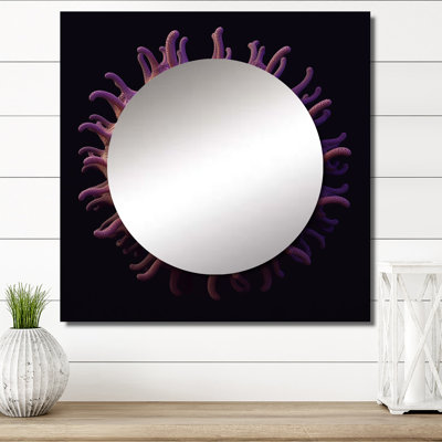 Qunisha - Coastal Ocean Square Mirror Wall Art For Bathroom