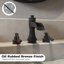 Robinet de lavabo de salle de bain à 3 trous, 2 poignées avec drain AquaEase