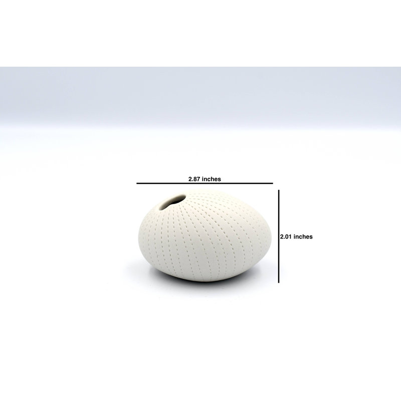 Vase de table Aulora, Blanc, H 2 po x l 2,9 po x P 2,2 po