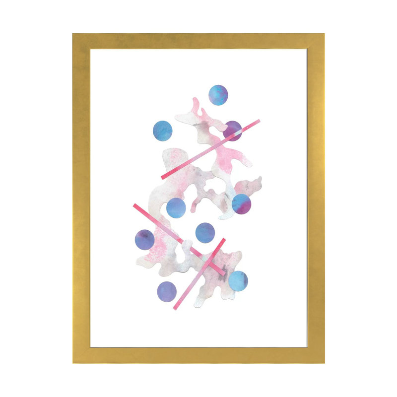 «Paint Cloud I» par Jamie Douglas - reproduction, H 24 po x l 16 po x P 1 po, Toile encadrée d'or, Blanc