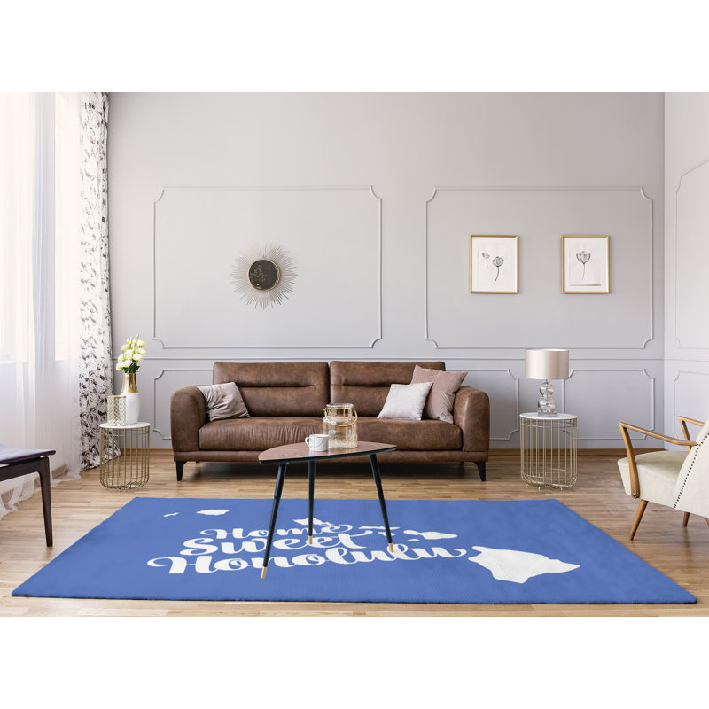 Tapis en poly-chenille honolulu hawaii, Rectangle 8 pi x 10 pi