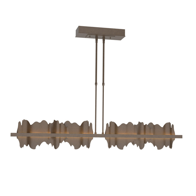 Hildene 1 - Light Unique Linear LED Pendant, Bronze, Bronze