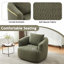 Fauteuil d'appoint pivotant à 360 °, fauteuil pivotant rembourré avec coussin décoratif pour salon, chambre à coucher, bureau et hôtel-1716034415