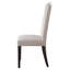 Élégantes chaises d'appoint à dossier capitonné en lin beige (ensemble de 2) pour un repas moderne et confortable