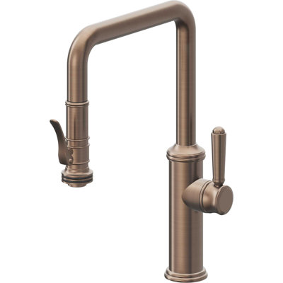 Davoli Kitchen Pull-Down Faucet with Squeeze Sprayer - Quad Spout