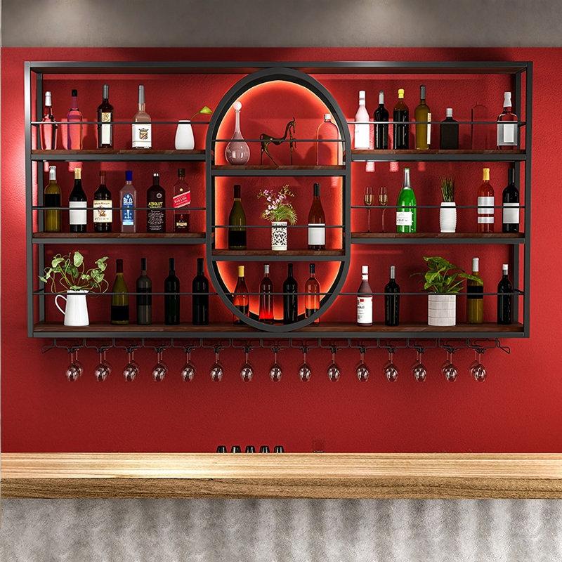 Black Multifunctional Iron Sturdy Wine Rack