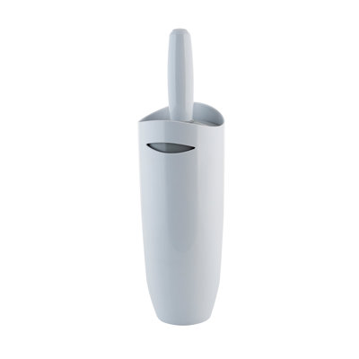 Bath Bliss Plastic Toilet Brush And Holder