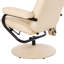 Faux Leather Massage Chair with Footstool-2006800455