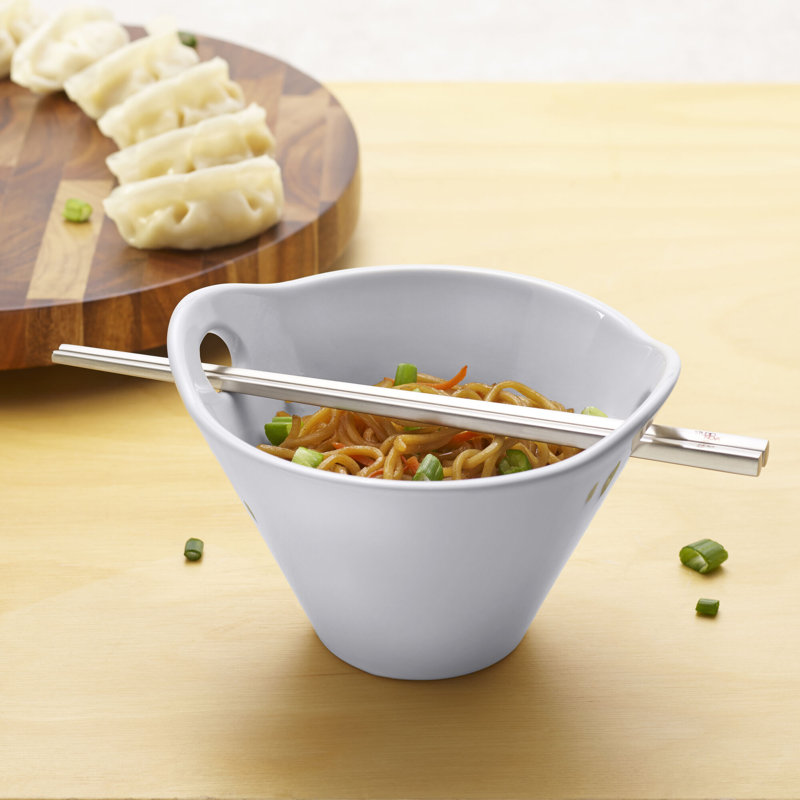 Studio Nova Noodle Bowl Set W/Chopsticks, Service For 2