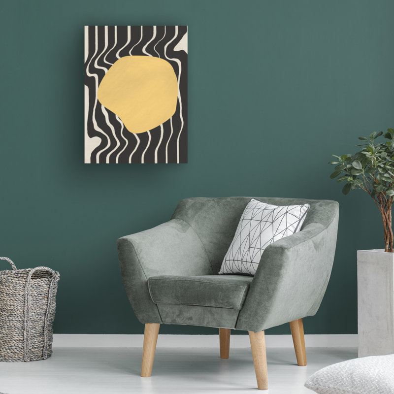 Art sur toile «bolologic Little Dean», jaune liquide, H 18 po x l 24 po