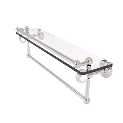 Jarrell Glass Bracket Shelf with Towel Bar