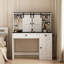 Coiffeuse Farmhouse avec miroir lumineux et rangement