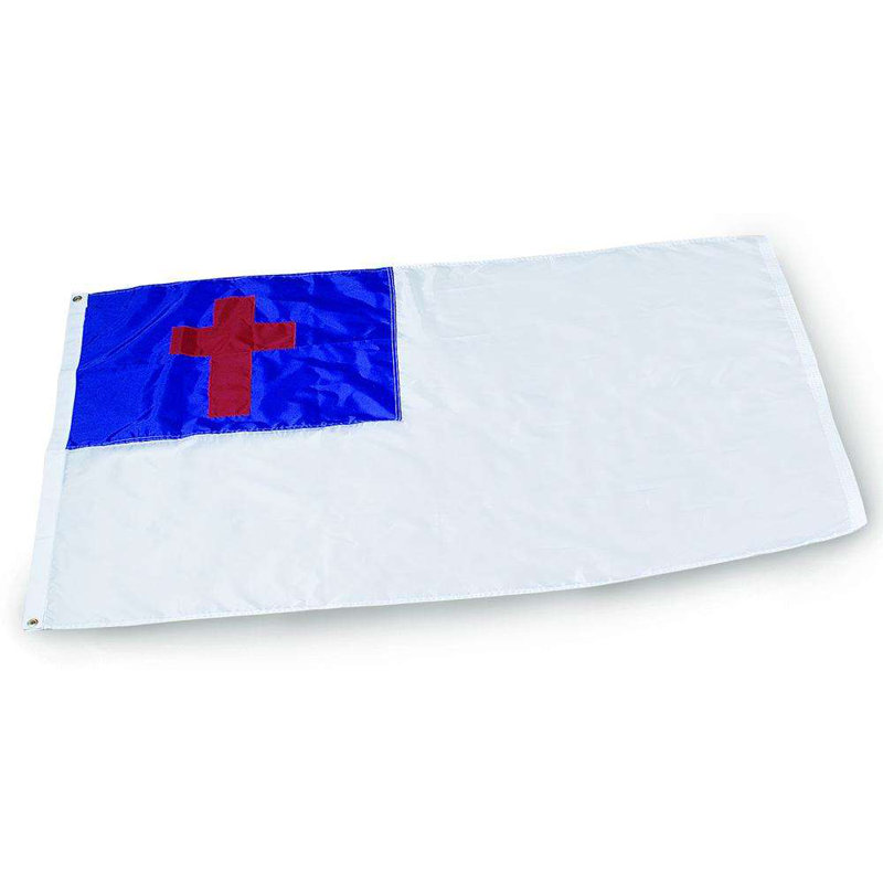 Drapeau d’extérieur en nylon christian, 48 po x 72 po