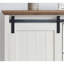 Commode de ferme Daneal avec 5 tiroirs, porte de grange coulissante et tablettes réglables-318350153