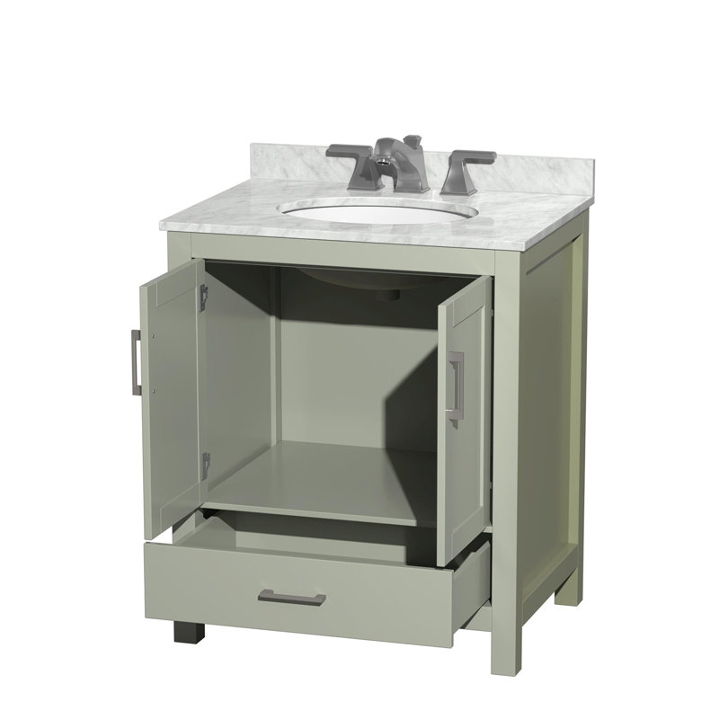 Sheffield 30" Single Bathroom Vanity Set, Light Green