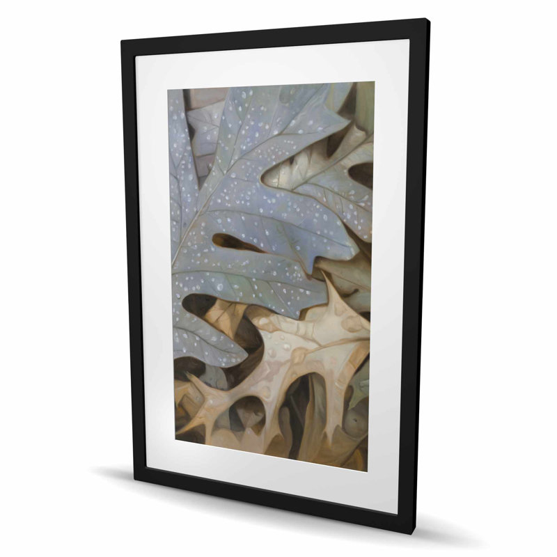 Autumn Leaves - Trees Hyperrealist Framed Matted Print Decor
