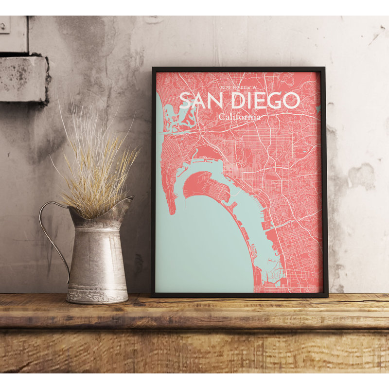San Diego - No Frame Print, 43.2cm H x 27.9cm W x 0.13cm D