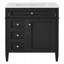 Meuble-lavabo moderne de 30 po avec lavabo supérieur, rangement spacieux et conception durable pour une organisation efficace-129185143