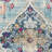 5' Blue and Gray Oriental Distressed Round Rug