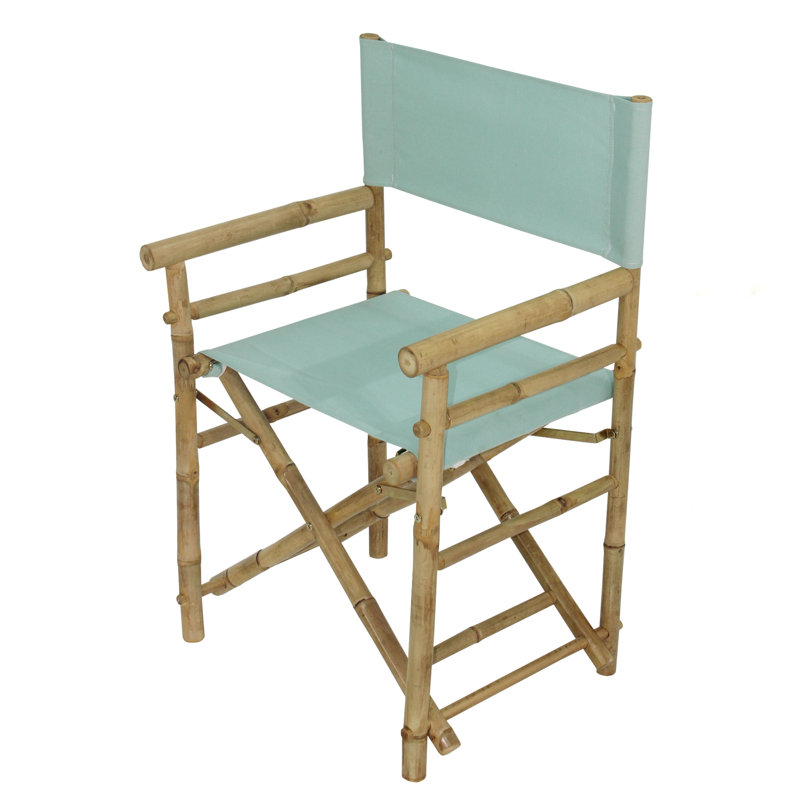 Yohana Folding Director Chair, Light Blue