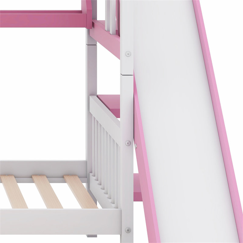 Lit pour enfants Colliers, Lit simple, Rose