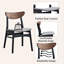 Chaise d'appoint en bois (ensemble de 2)