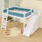 Loft Bed With Storage Shelves And Cabinet-444259582-444259581