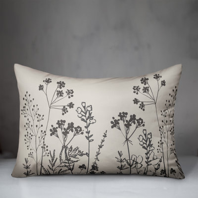 Sketched Florals Rectangular Pillow Cover & Insert
