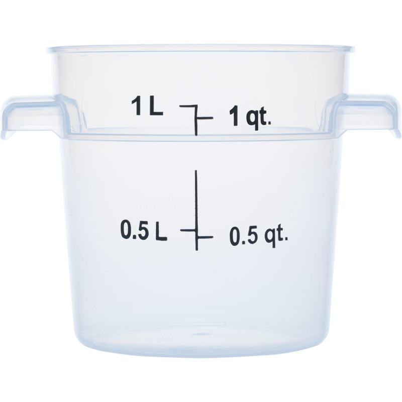 Contenant alimentaire rond 1 pte - transparent, Transparent