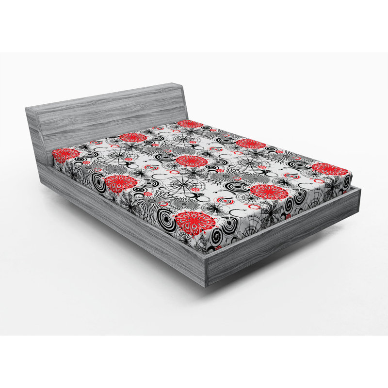 Microfiber Geometric Fitted Sheet, Full Fitted Sheet