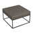 Metal Ottoman Gray Faux Leather is out of stock selected