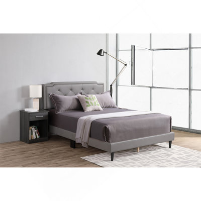 Grand lit gris chic Chic