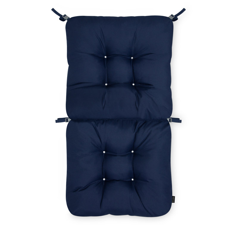 Coussin de siège / de dossier d'intérieur / d'extérieur, Bleu marine uni