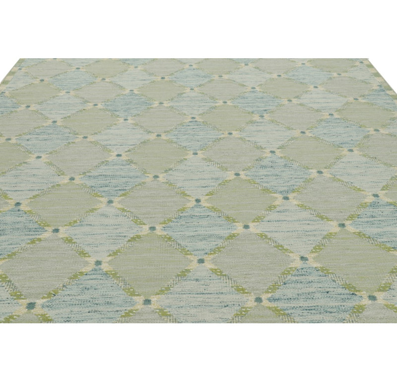Scandinavian Wool Geometric Area Rug, Rectangle 10' x 14'