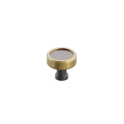 Emtek SELECT Wardrobe Knob 1-3/4" Round Stem French Antique Smooth Bar Satin Brass