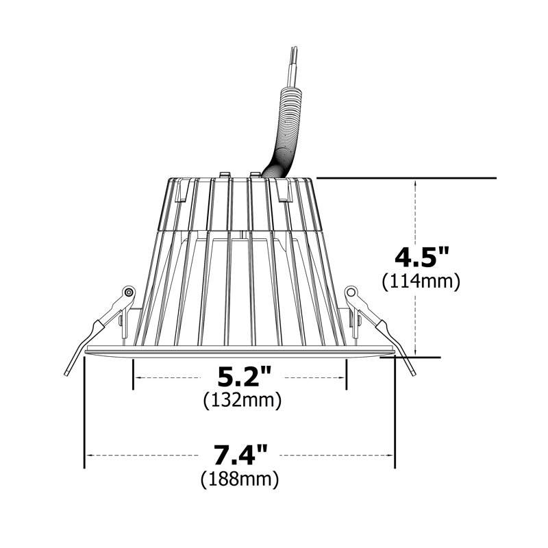 Ensemble d'éclairage encastré à DEL sans fil 6 po, Nickel