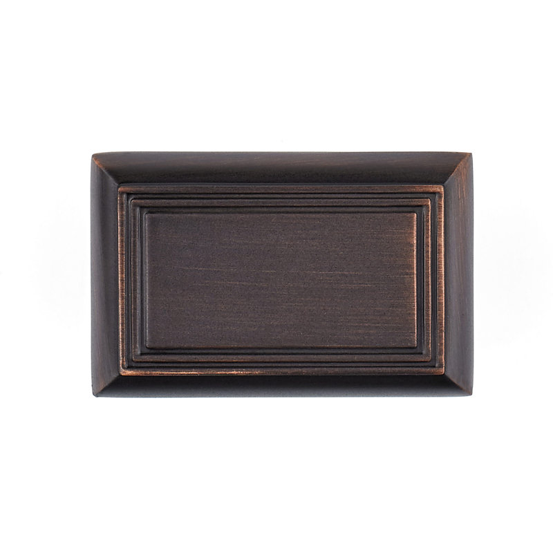 Expression Rectangle Knob, Brushed Oil-Rubbed Bronze