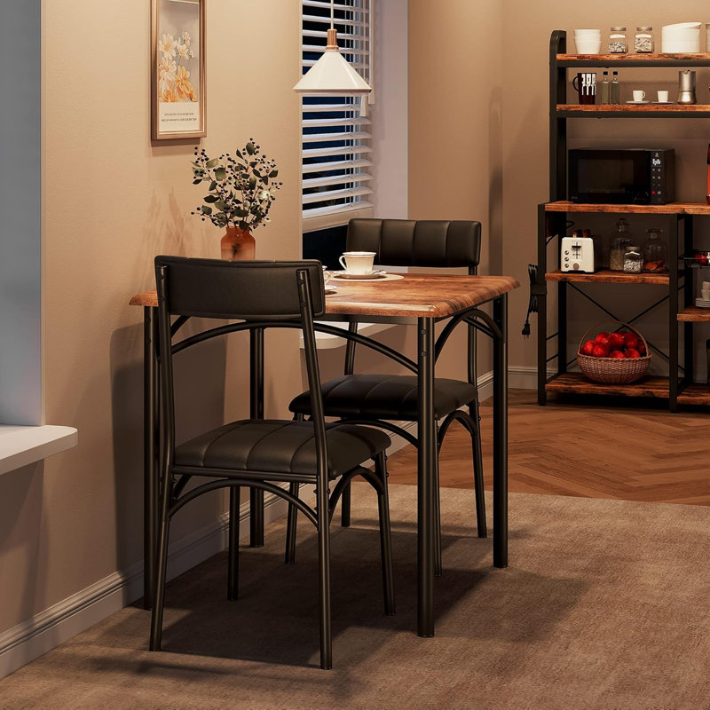 2 -Person Dining Set, Brown, Brown, Brown, Brown
