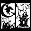 Lanterne de maison noire d'Halloween 16 po The Holiday Aisle®