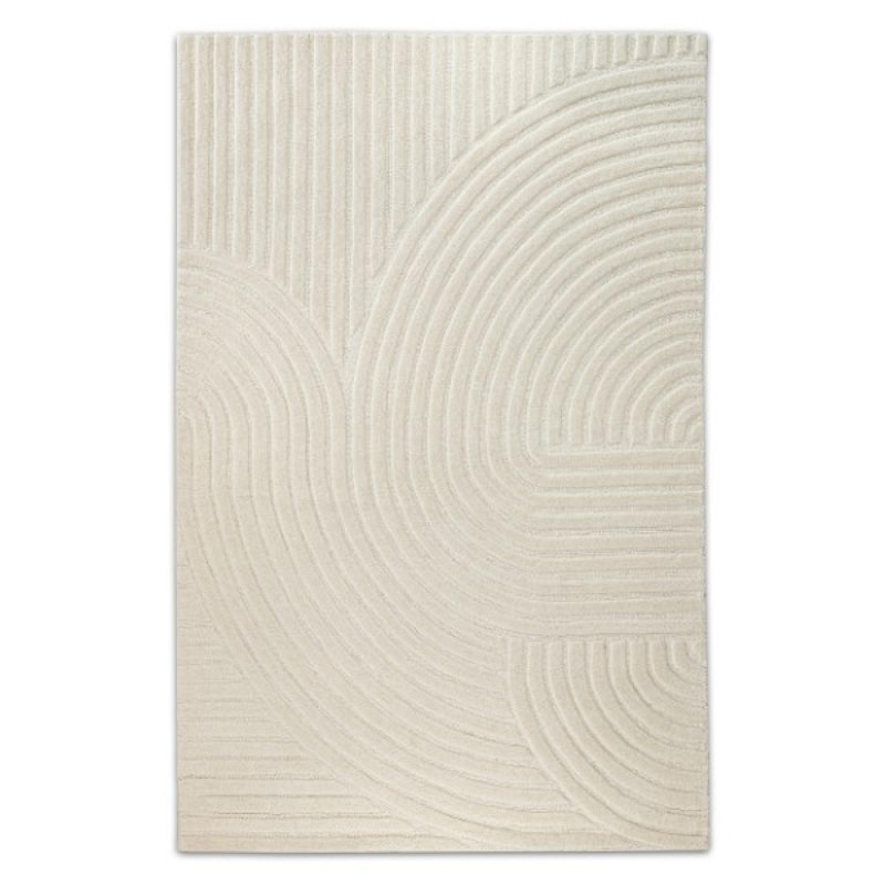 Montreal Hand Tufted Beige Rug 22"X34", Cream