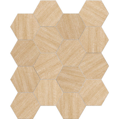 Bex 6" x 6.9" Hexagon Stone Composite Peel & Stick Wall Tile