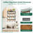 Coffee Mug Holder Cup Hanger Wall Mounted Display Rack,with 12 Movable Plastic Hooks,Brown