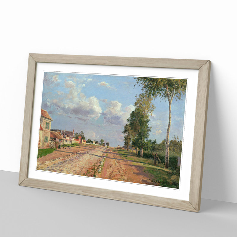 Route to Versailles by Camille Pissarro - Picture Frame Painting, Oak Framed, 36cm H x 48cm W x 2cm D