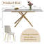 Expandable Dining Table With Leaf And With 8 Chairs For Small Apartments, Kitchen