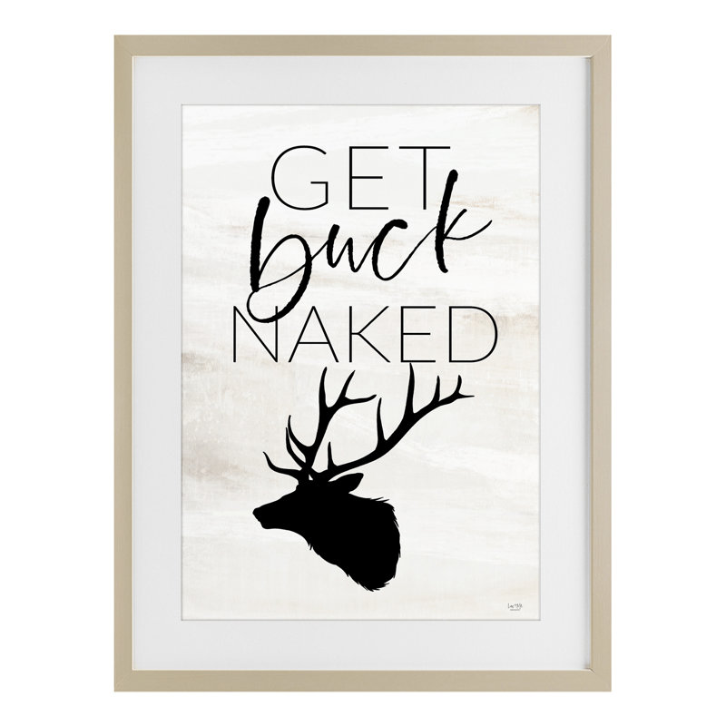 «Get Buck NUE», impression par Lux + Me Designs, Cadre de récolte en pin, H 23 po x l 17 po