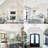 6 Lights Brushed Nickel Modern Candle Chandelier